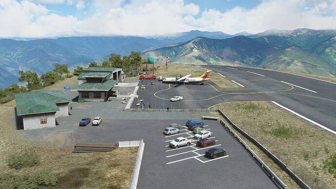 Yongphulla airport near Trashigang, eastern Bhutan